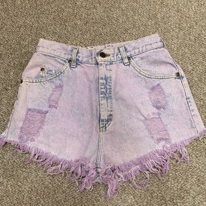 High-waisted Denim Shorts.